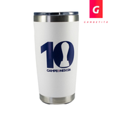 Termo Norday Cruz Azul Campeón 10 Modelo Tumbler 20 Oz Blanco