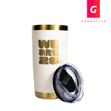 Termo Norday Colección Mundial Modelo Tumbler 20 Oz FIFA White & Gold