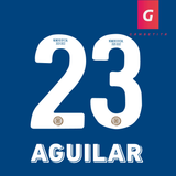 Tipografia de Cruz Azul para Jugador Color Blanca Clausura 2022 Número 23 Nombe Aguilar