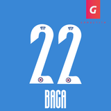 Tipografia de Cruz Azul para Jugador Color Blanca Apertura 2022 Número 22 Nombre Baca