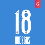 Tipografia de Cruz Azul para Jugador Color Blanca Apertura 2022 Número 18 Nombre Huescas