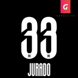 Tipografia de Cruz Azul para Portero Color Blanca Apertura 2022 Número 33 Nombre Jurado