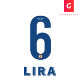 Tipografia de Cruz Azul para Jugador Color Azul Clausura 2022 Número 6 Nombre Lira