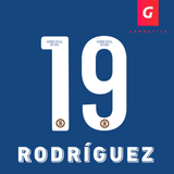 Tipografia de Cruz Azul para Jugador Color Blanca Clausura 2022 Número 19 Nombre Rodríguez