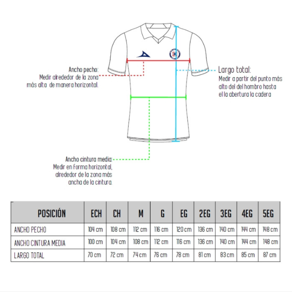 Jersey de Cruz Azul versión Local para Hombre Temporada 26-27
