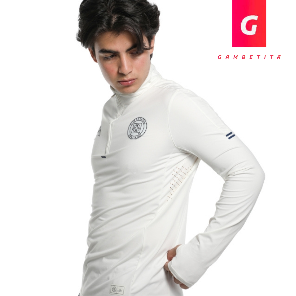 Playera de Entrenamiento Medio Cierre de Cruz Azul Color Beige para Hombre Temporada 26-27