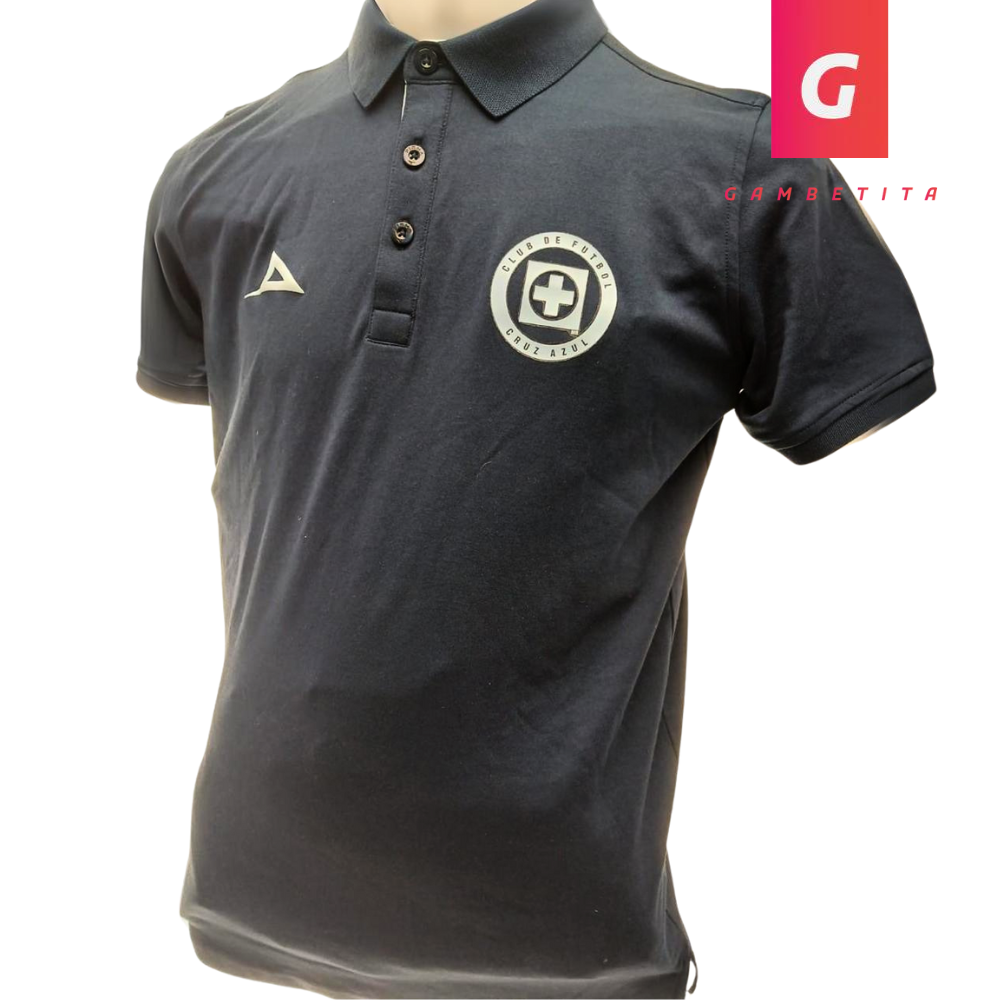 Playera de Cruz Azul Tipo Polo Color Azul Marino Temporada 23-24