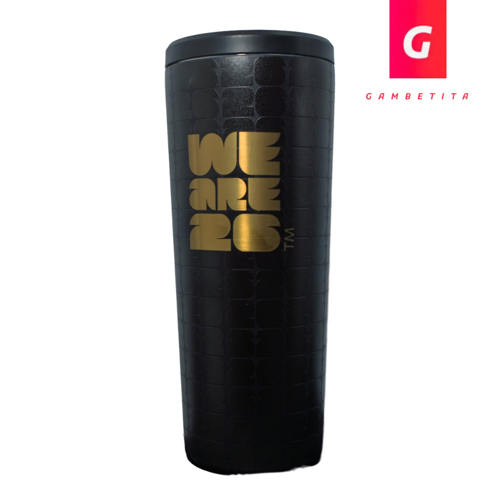 Termo Norday Colección Mundial Modelo Bloom 25 Oz FIFA Black & Gold