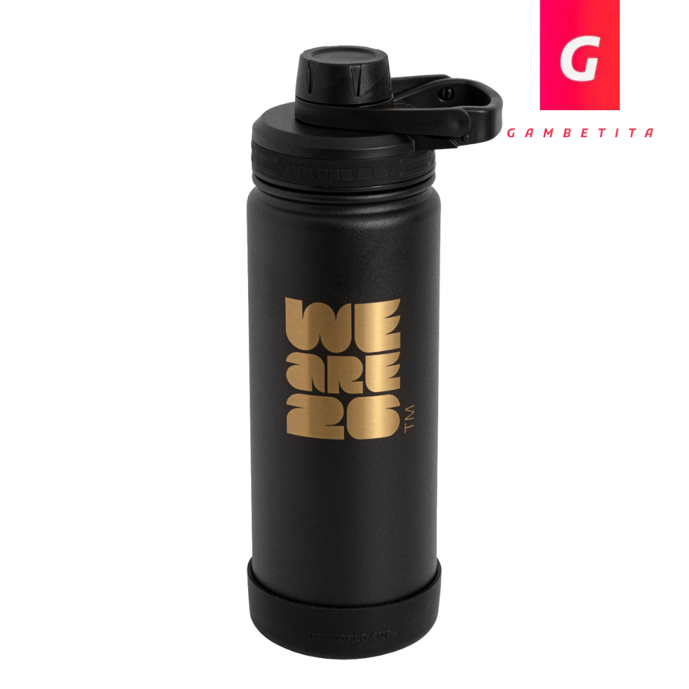 Termo Norday Colección Mundial Modelo Active 18 Oz FIFA Black & Gold