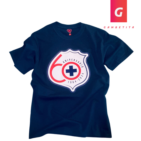 Playera 60 Aniversario Hombre Azul Marino