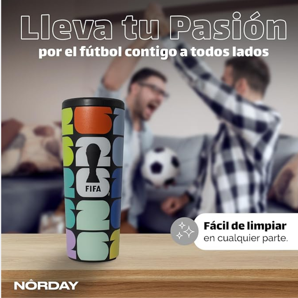 Termo Norday Colección Mundial Modelo Bloom 25 Oz FIFA Colors