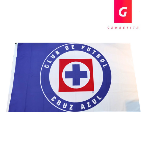 Bandera Cruz Azul Azul con Blanco