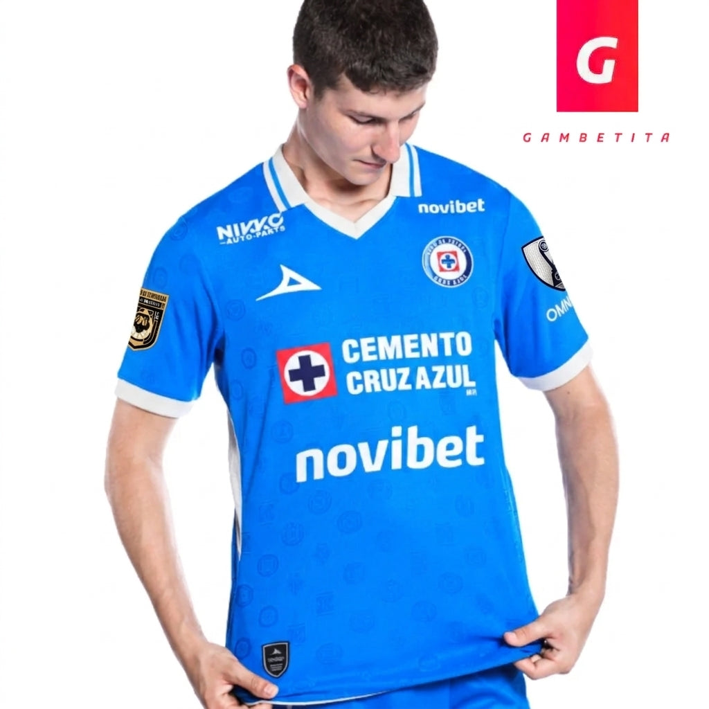 Jersey de Cruz Azul Personalizado versión Local para Hombre Temporada 26-27 con Parches