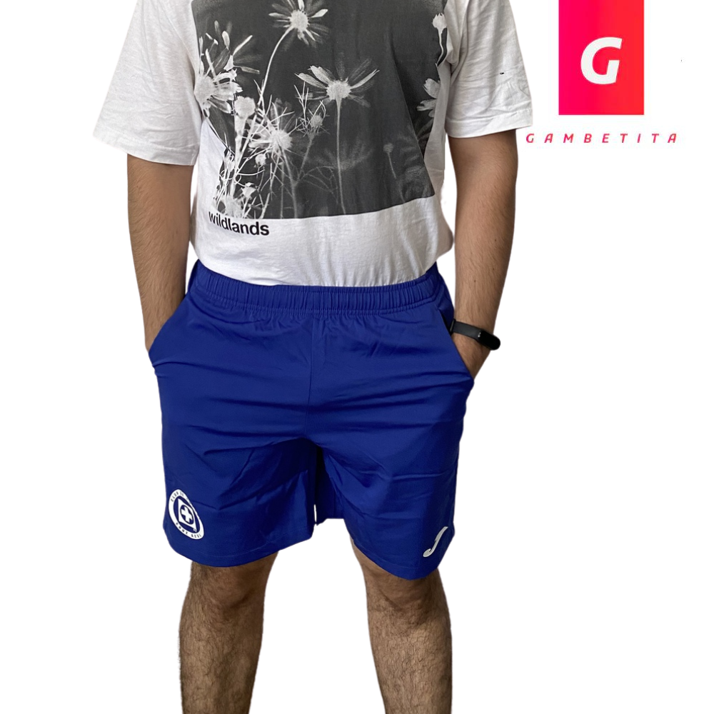 Short de Entrenamiento de Cruz Azul Color Azul Rey para Hombre Temporada 22-23