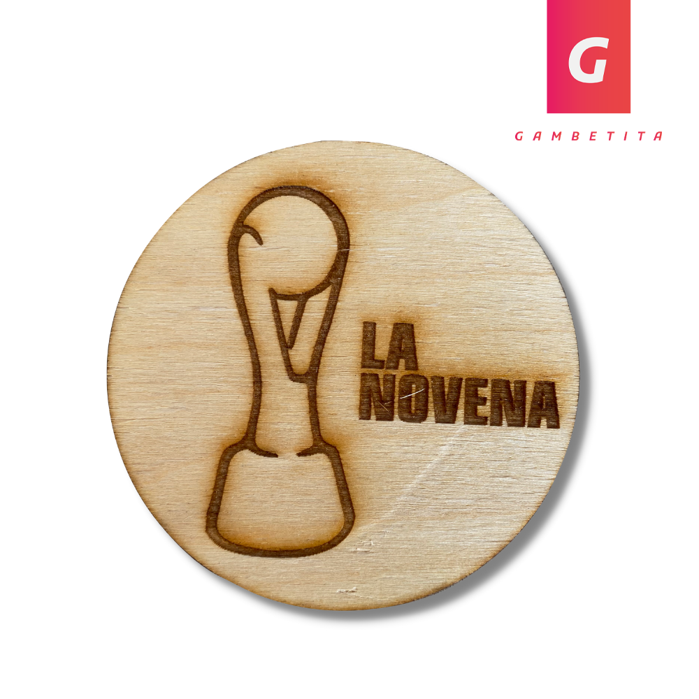Portavasos de Cruz Azul en Madera