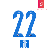 Tipografia de Cruz Azul para Jugador Color Azul Apertura 2022 Número 22 Nombre Baca