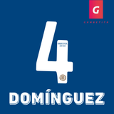 Tipografia de Cruz Azul para Jugador Color Blanca Clausura 2022 Número 4 Nombre Domínguez