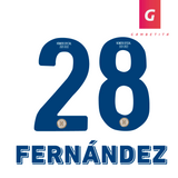 Tipografia de Cruz Azul para Jugador Color Azul Clausura 2022 Número 28 Nombre Fernández