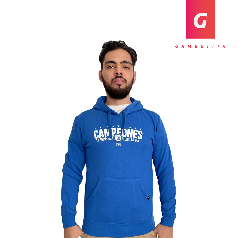 Sudadera de Cruz Azul Campeón Color Azul