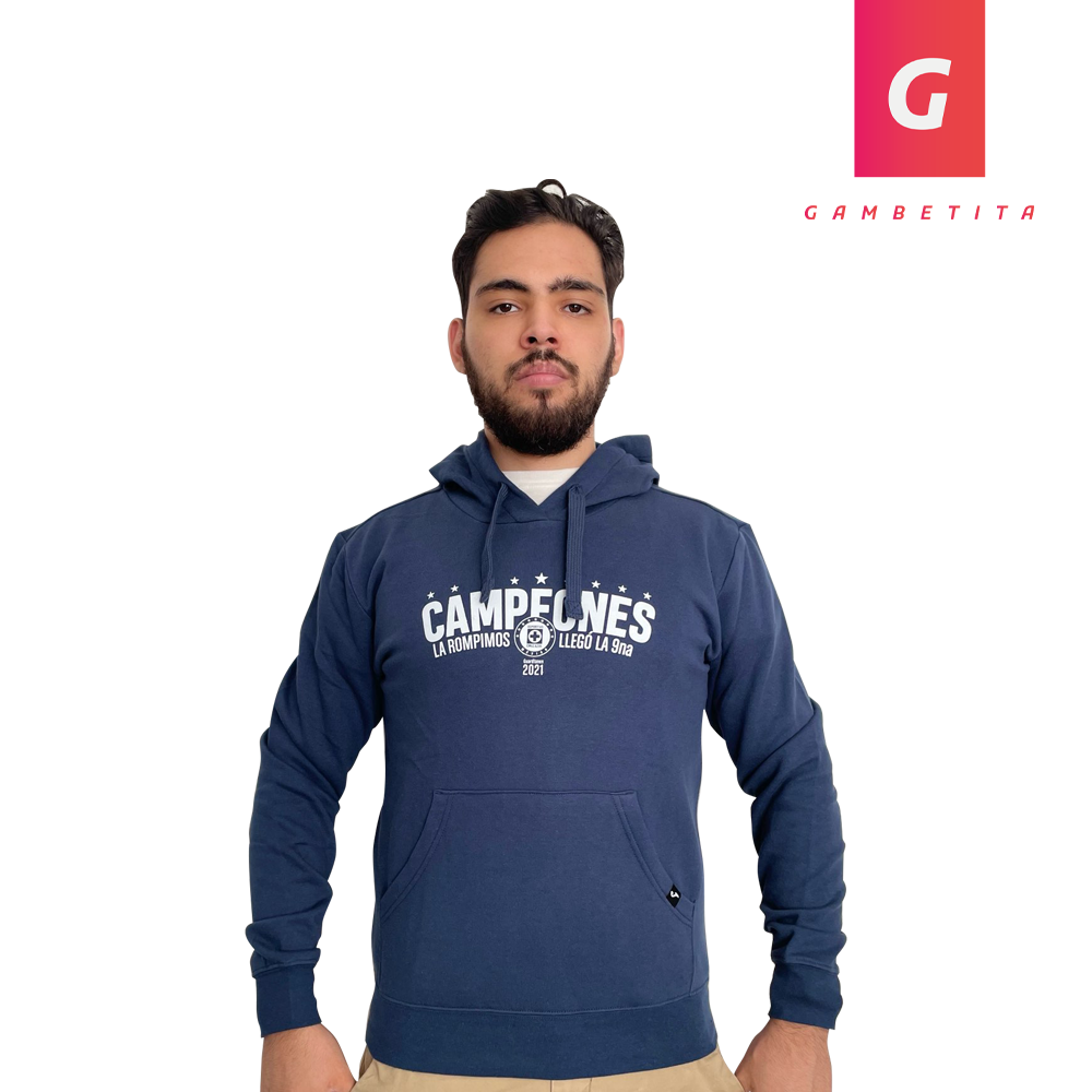 Sudadera de Cruz Azul Campeón Color Azul Marino
