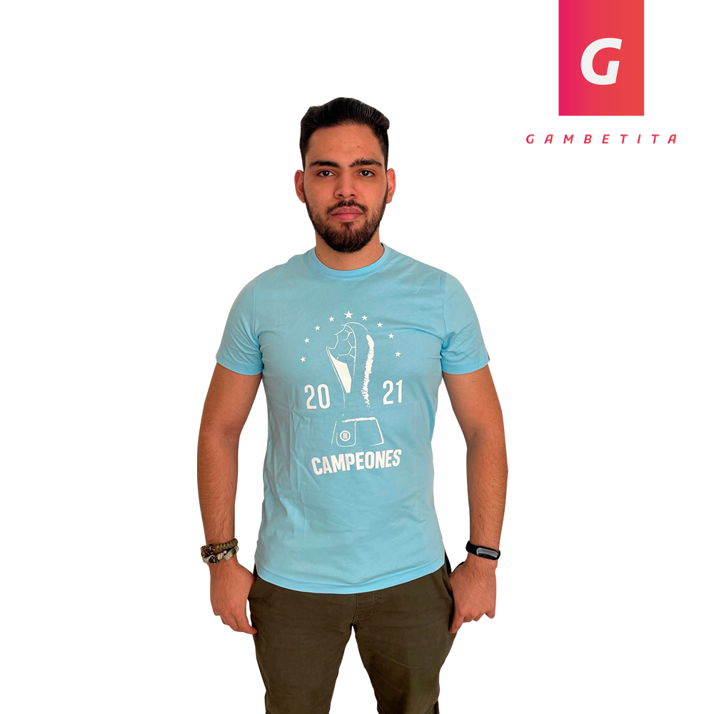 Playera de Cruz Azul Campeón Color Celeste para Hombre