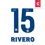 Tipografia de Cruz Azul para Jugador Color Azul Clausura 2022 Número 15 Nombre Rivero